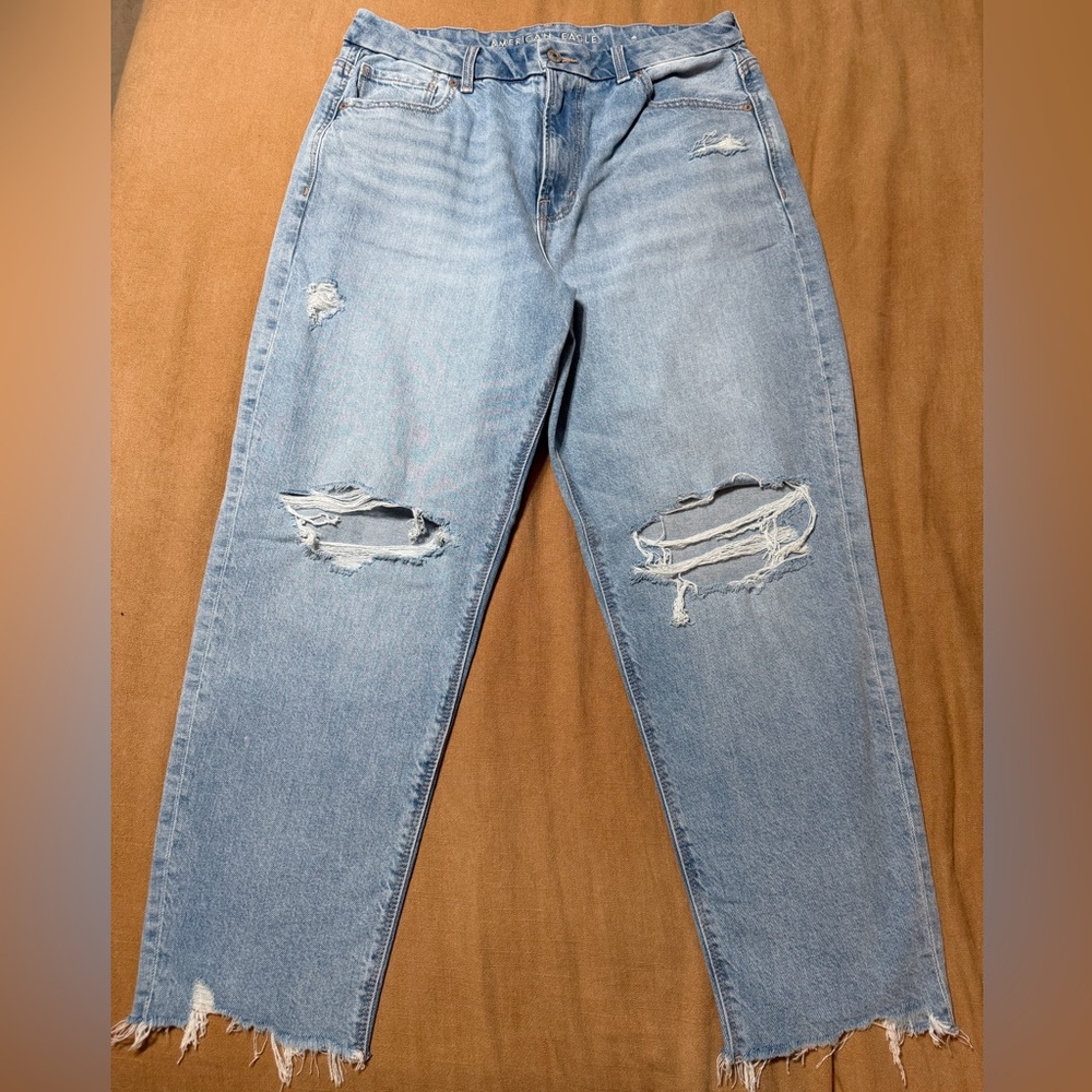 American Eagle Outfitters Light Blue Straight Leg Jeans